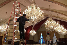 chandelier cleaning
