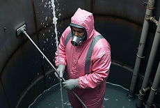 Water tank cleaning